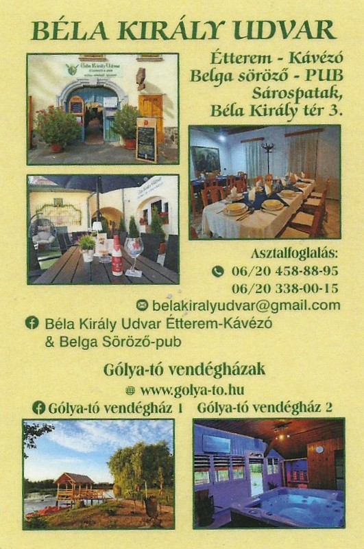 Béla Király Udvar naptár